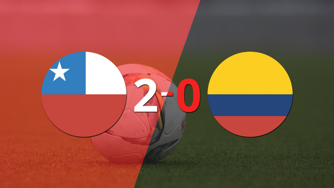 Chile le ganó con claridad a Colombia por 2 a 0