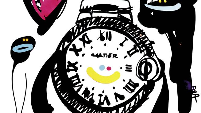 Sebastián Fola. “Cartier”, uno de sus “juegos” en el espacio plástico.