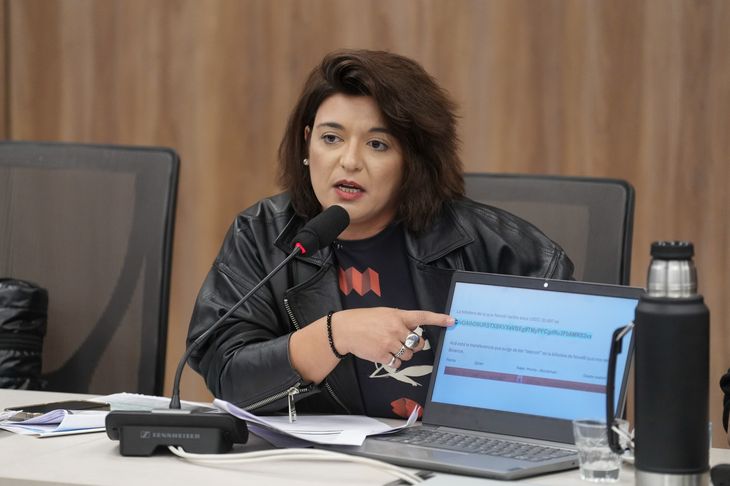 La diputada Sabrina Selva expone el recorrido de las transferencias hacia Novelli. La diputada Sabrina Selva expone el recorrido de las transferencias hacia Novelli.