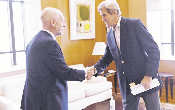 relaciones. Horacio R. Larreta se reunió con John Kerry.