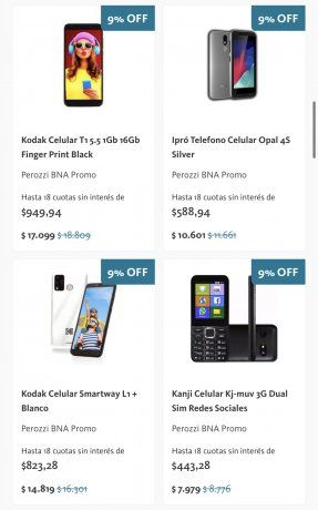 Modelos de celulares.