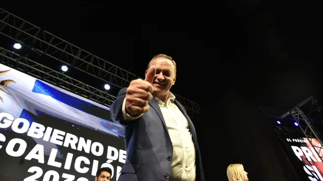 Álvaro Delgado, candidato a presidente por el Partido Nacional.