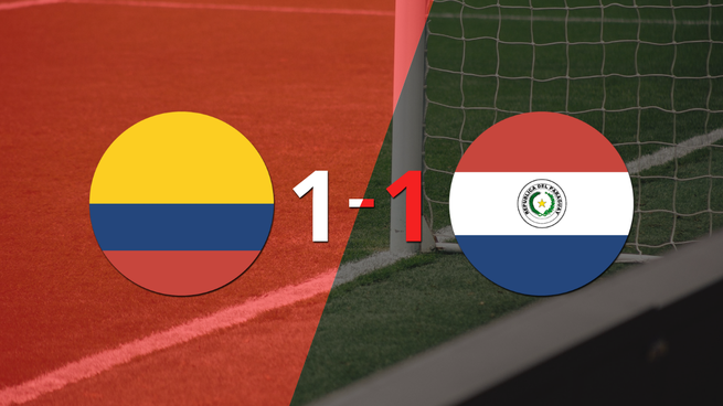 Colombia logró sacar el empate de local frente a Paraguay