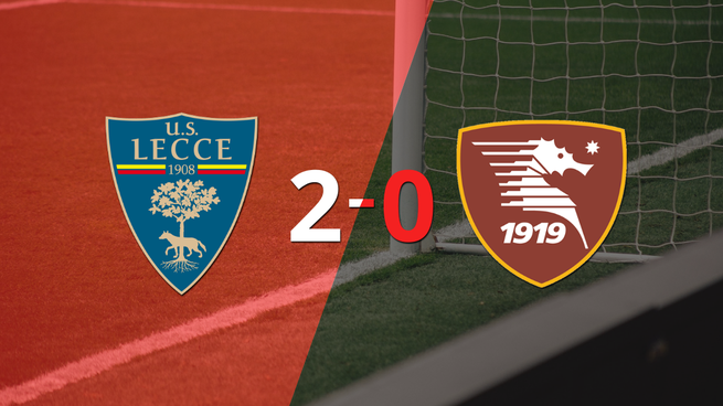 Lecce derrotó 2-0 en casa a Salernitana