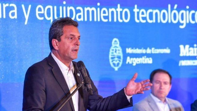 Sergio Massa en su presentación en Mendoza.