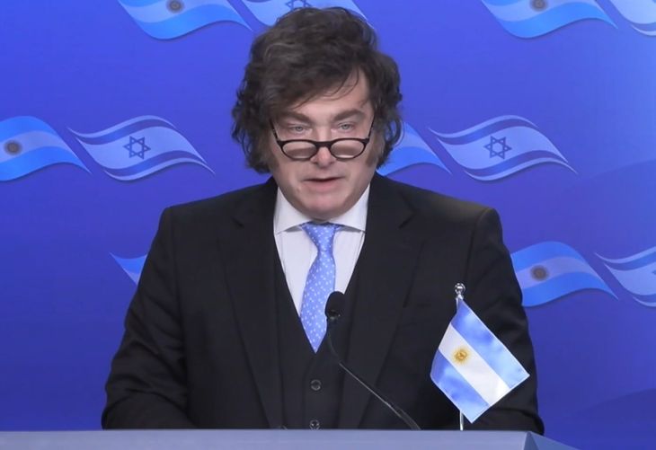 Milei dio un discurso en Jerusalén este domingo. Milei dio un discurso en Jerusalén este domingo.