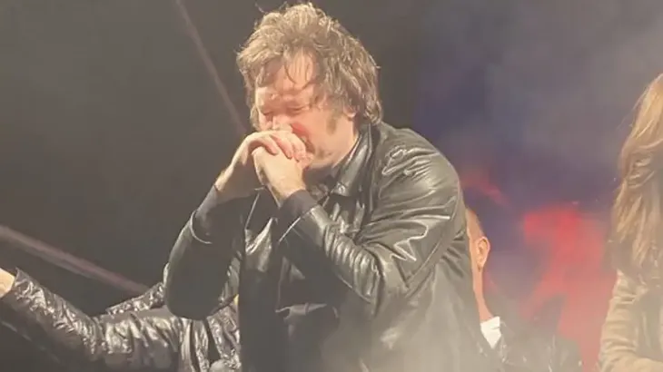 Javier Milei durante el acto en Parque Lezama, en septiembre de 2021. Javier Milei durante el acto en Parque Lezama, en septiembre de 2021.