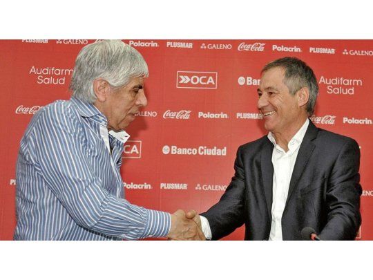 Holan y Moyano se reunieron para definir el futuro de Independiente.
