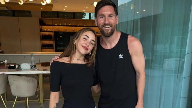 Nicki Nicole y Lionel Messi juntos en Rosario.