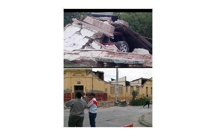 El departamento de Bomberos Voluntarios de la zona aseguró que se registran réplicas y hay riesgo de más derrumbes.