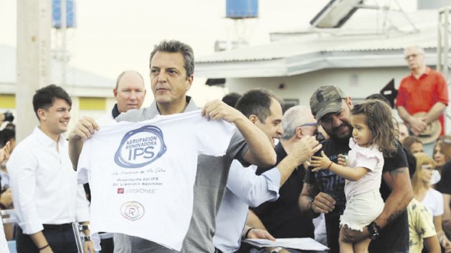 coparticipación. El ministro de Economía y candidato a presidente de Unión por la Patria, ayer en Misiones.
