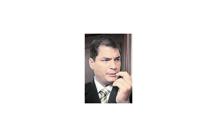 Rafael Correa, presidente electo de Ecuador y economistade izquierda. Se reunió aquí con Kirchner y también con Hebe de Bonafini.