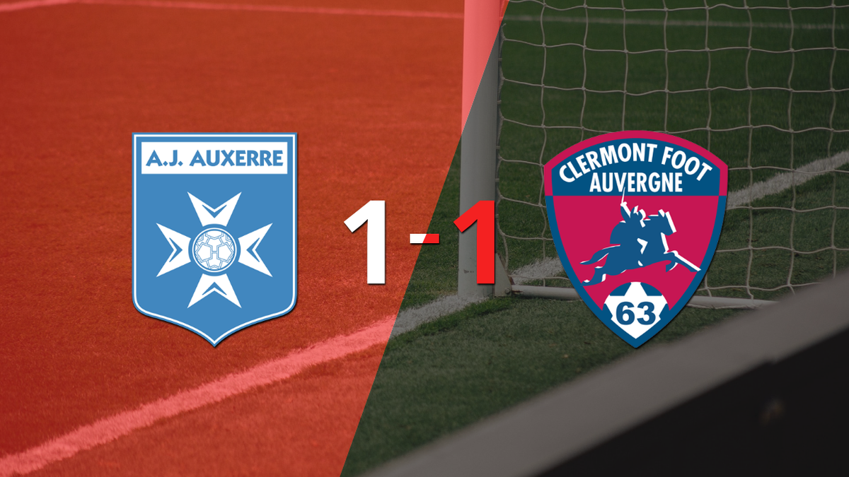 Auxerre and Clermont Foot shared the points 1-1