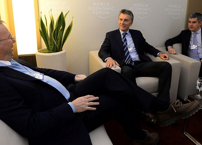 Macri y el titular de Google, Eric Schmidt