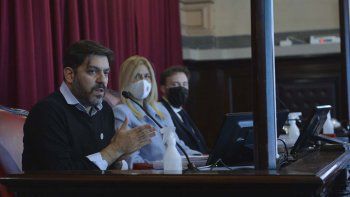 Bianco, junto a la vicegobernadora Verónica Magario y el titular de la Cámara de Diputados provincial, Federico Otermín.
