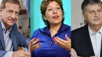 Rodolfo Su&aacute;rez, Arabela Carreras y Sergio Ziliotto