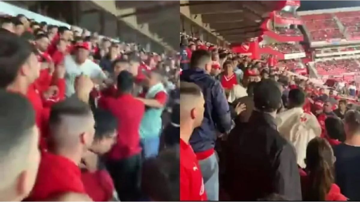 Scandal in Independiente: the barrabrava hit the fans in the stands