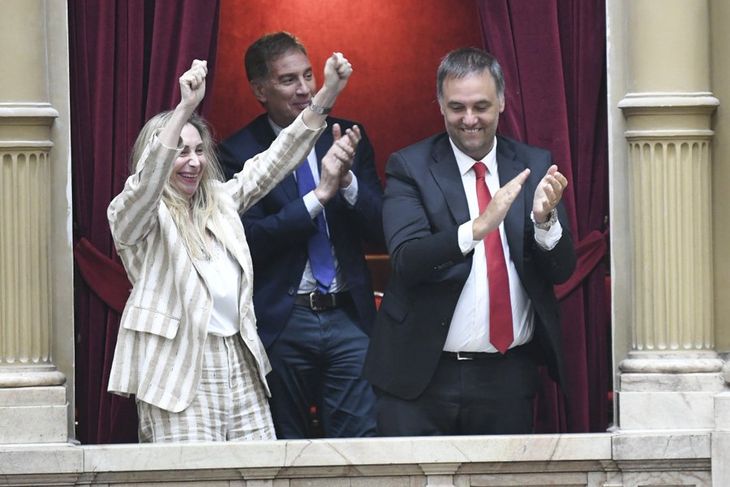 Karina Milei festeja la aprobación en Diputados de la reforma laboral. Karina Milei festeja la aprobación en Diputados de la reforma laboral.