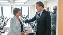 El ministro de Economía, Sergio Massa y Kristalina Georgieva.