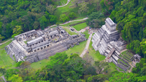 Vista aérea de las ruinas de Palenque, en México.