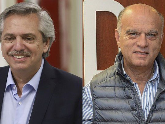 El presidente, Alberto Fernández y el intendente de Lanús Néstor Grindetti.