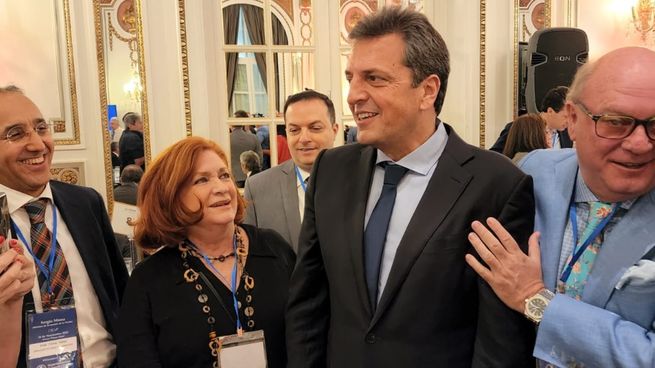 Sergio Massa al llegar al Hotel Alvear.