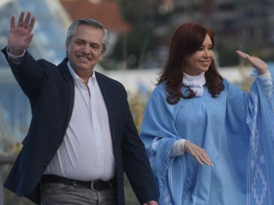 El presidente electo Alberto Fernández junto a la vicepresidenta electa Cristina de Kirchner.