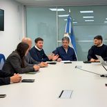 Federico Angelini, en su primera reunión como funcionario de Santa Fe. Federico Angelini, en su primera reunión como funcionario de Santa Fe.