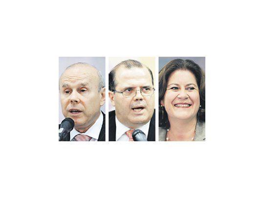 Guido Mantega en Hacienda, Alexandre Tombini en el Central y Miriam Belchior en Planificación prometen un 2011 con recortes para bajar el peso de la deuda. El tridente fue presentado ayer en Brasilia.