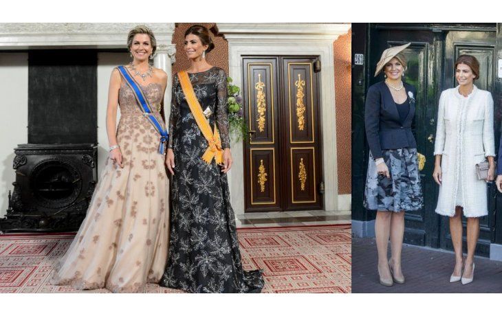 ámbito.com | Duelo de atuendos. Para el primer día de la visita oficial a Holanda, Juliana Awada utilizó dos looks distintos. Con la reina Máxima, cada una con su estilo, se diferenciaron en los colores y accesorios. El peinado, muy similar.