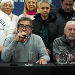 Hugo Godoy y Hugo Yasky durante la conferencia de prensa de este lunes. Hugo Godoy y Hugo Yasky durante la conferencia de prensa de este lunes.