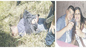 Detenido. A través de su celular fue localizado el agresor. En la foto se lo ve con su mujer a quien asesinó a balazos.