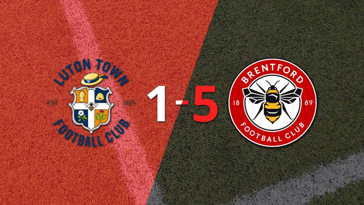 Brentford goleó 5-1 a Luton Town con doblete de Yoane Wissa