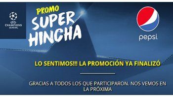 ámbito.com | Inoportuno. La página oficial de Pepsi informaba hasta ayer el cierre de una promoción de la época de la Champions League. Obviamente nadie de la empresa advirtió sobre la ironía de la situación.