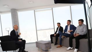 Martín Sciarrillo de Microsoft, Maximiliano Ignaciuk de BYMA y Andrés Pallaro de Universidad Siglo 21 participaron del evento de Inovación de Ámbito Debate.