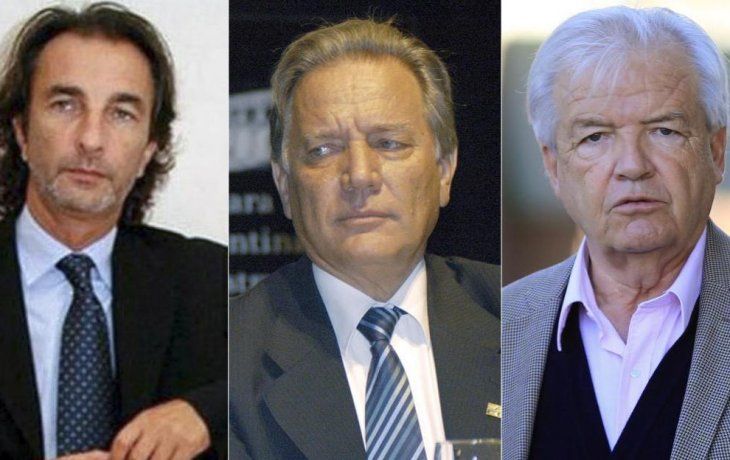 Ángelo Calcaterra, Aldo Roggio y Luis Betnaza.