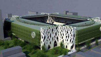 La maqueta original del Estadio Papa Francisco que presentó San Lorenzo en 2013.