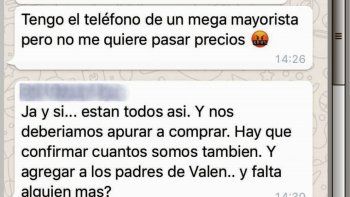 Sin precios. Las madres de un jardín de infantes, buscando estrategias para poder comprar los útiles escolares que necesitan sus hijos. Librerías mayoristas no informan precios.&nbsp;
