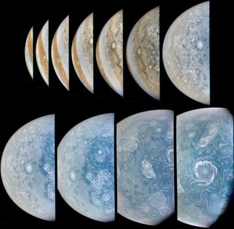 NASA’s Juno probe revealed new images of the planet Jupiter