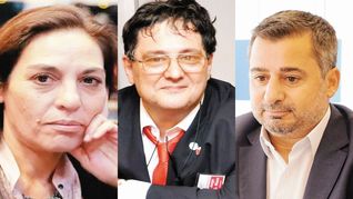 Carla Carrizo, Jorge Rizzo y Diego Molea.