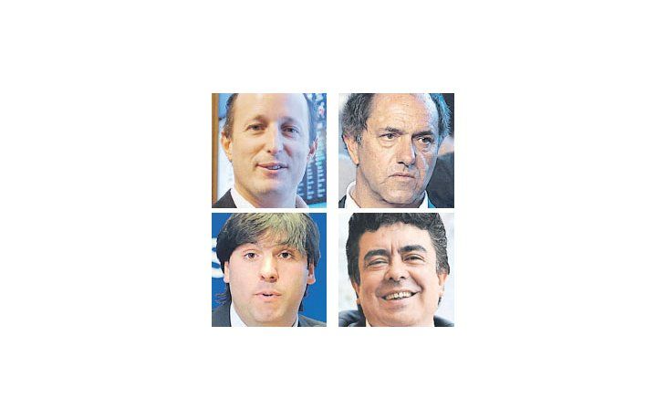 ámbito.com | Martín Insaurralde, Daniel Scioli,  Diego Bossio y Fernando Espinoza