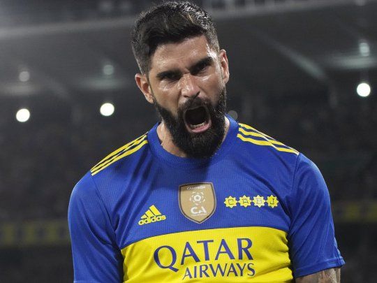 Grito de gol. Nicolás Orsini marcó por duplicado en la goleada de Boca en la Copa Argentina.