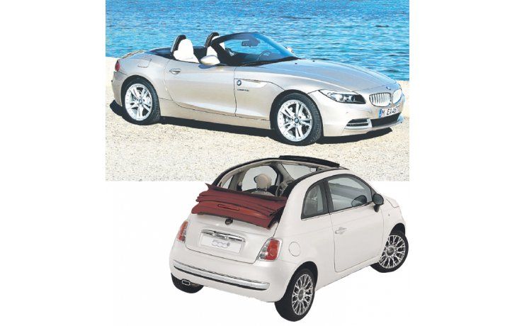 ámbito.com | BMW ofrece dos versiones descapotables del modelo Z4. El Fiat 500 C, a u$s 27.500, es una de las alternativas más económicas del mercado.