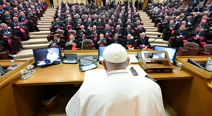 El papa Francisco durante el Encuentro del Sentido en Roma la semana pasada.