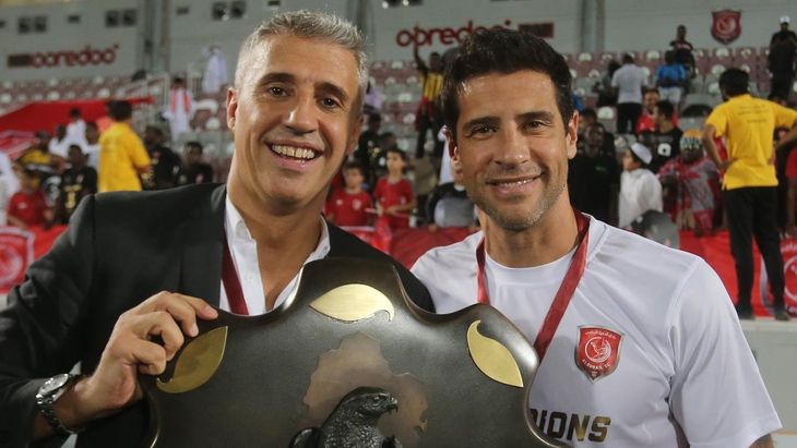 Sebastián Domínguez won three titles together with Hernán Crespo in Al-Duhail, of Qatari soccer. Sebastián Domínguez won three titles together with Hernán Crespo in Al-Duhail, of Qatari soccer.