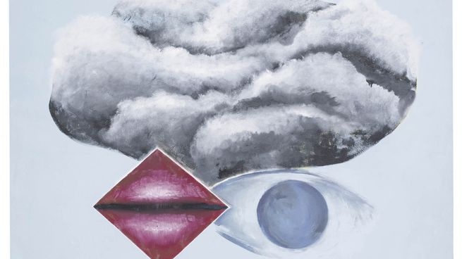 Nube ojo. La obra que Macció pintó en 2015, un año antes de su muerte.