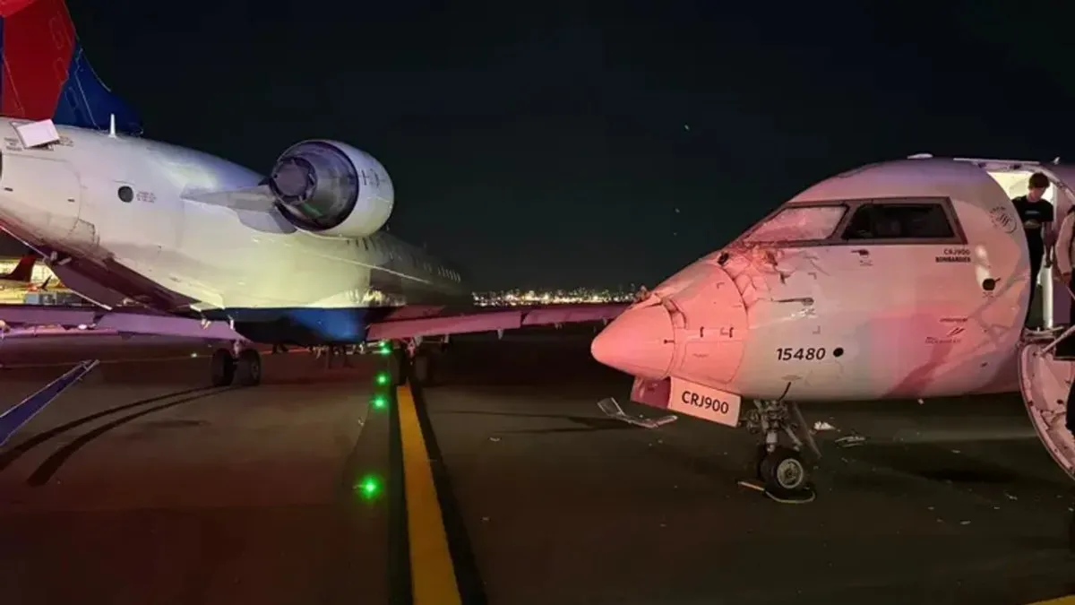 Two aircraft collided at Laguardia airport