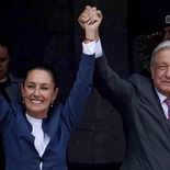 Claudia Sheinbaum y AMLO.&nbsp;