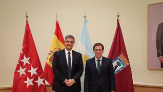 El jefe de Gobierno, Jorge Macri, y el alcalde de Madrid, José Luis Martínez-Almeida. El jefe de Gobierno, Jorge Macri, y el alcalde de Madrid, José Luis Martínez-Almeida.