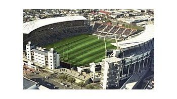 El estadio de Christchurch, donde jugarán Los Pumas. Se desconoce el estado en que quedaron sus instalaciones luego del terremoto.